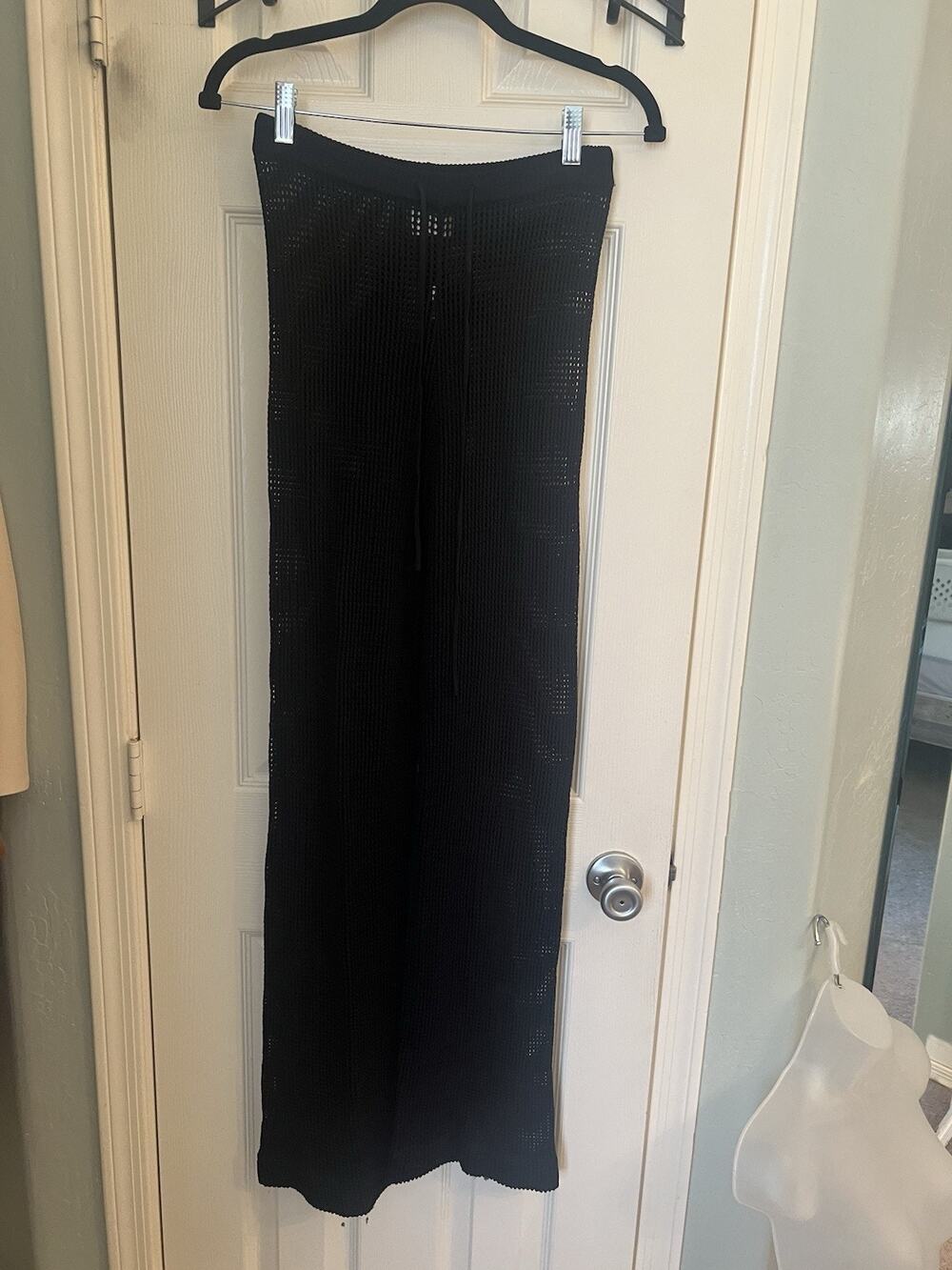 Dissh Black Crochet Swim Cover Up Pants XS